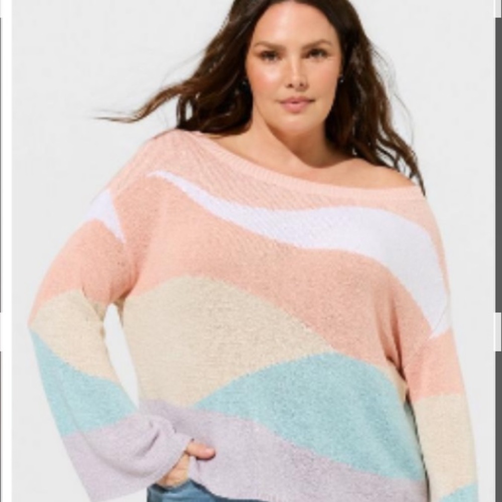 Torrid 00 Pastel Lightweight Sweater